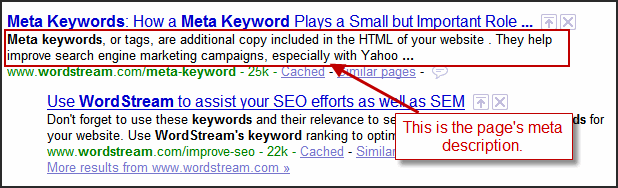 meta description example