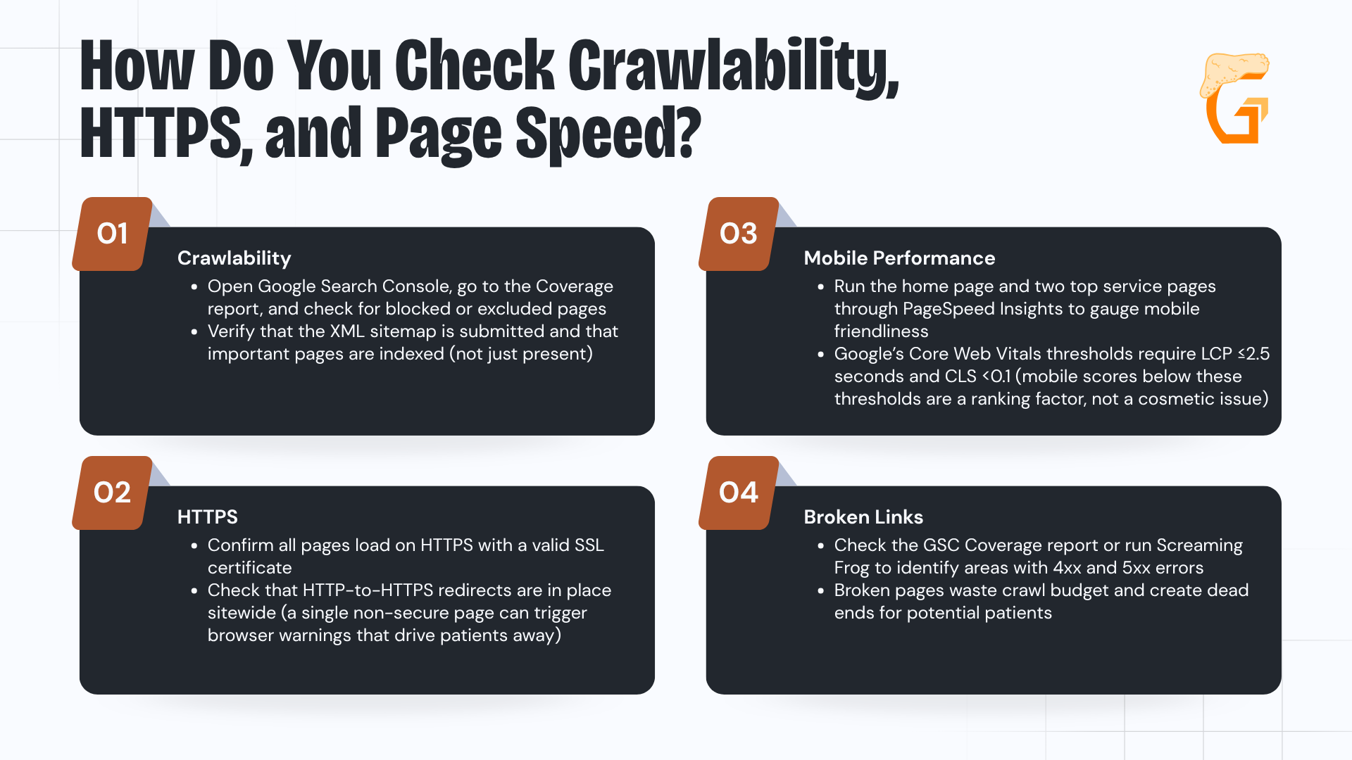 How Do You Check Crawlability, HTTPS, and Page Speed