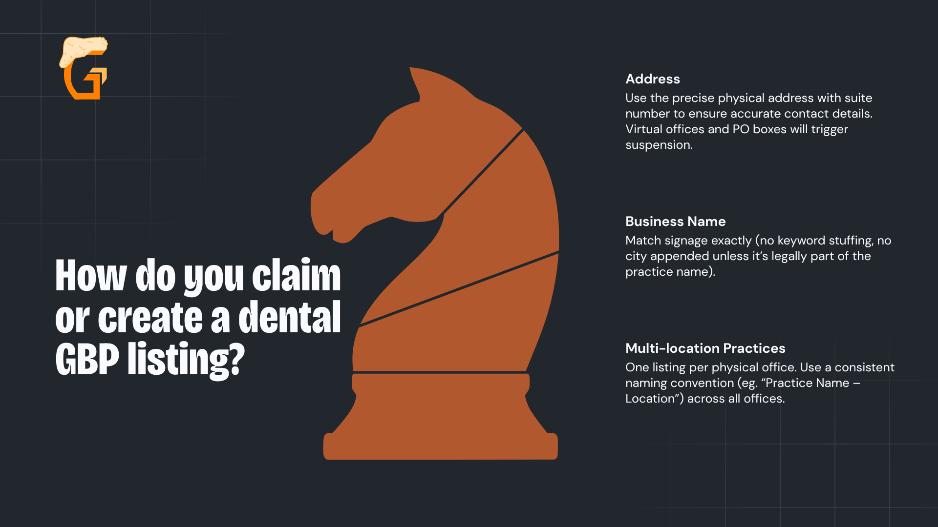 How do you claim or create a dental GBP listing