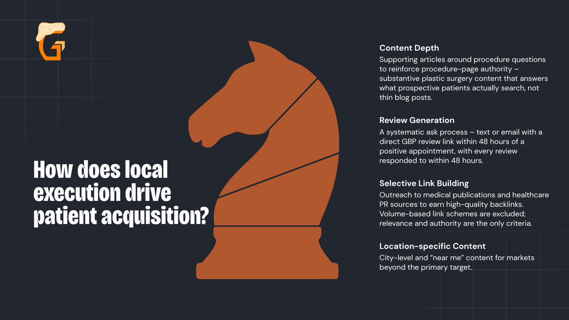 How does local execution drive patient acquisition
