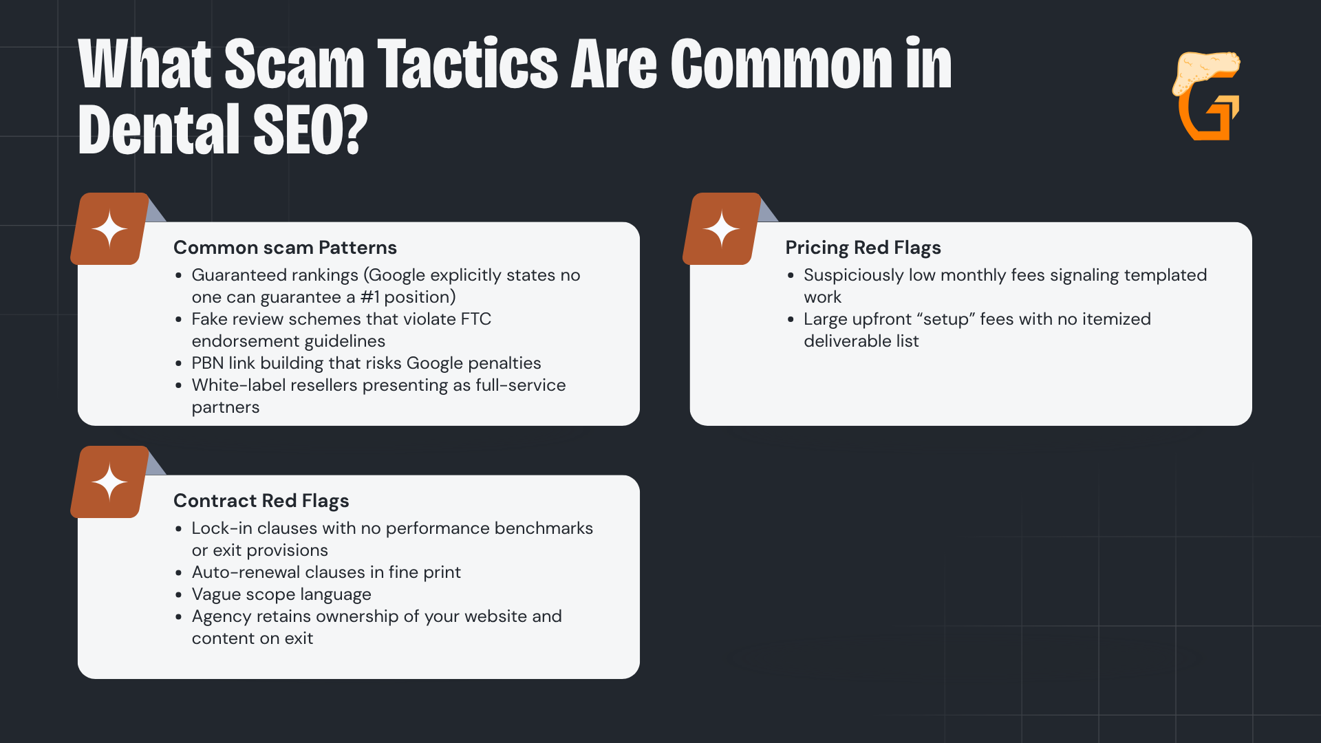 What Scam Tactics Are Common in Dental SEO